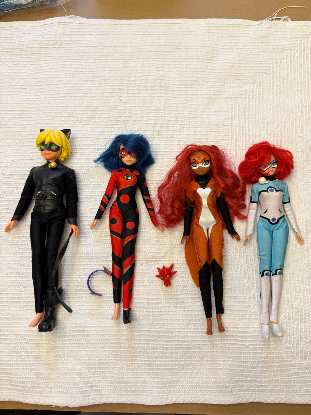 Miraculous Ladybug Dolls Set - Red, Blue, Black & Orange Characters